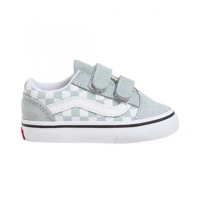 VANS Βρεφικά Παπούτσια Vans Old Skool για Αγόρια Grey Checkerboard (Μεγέθη 20-26) ΓΚΡΙ