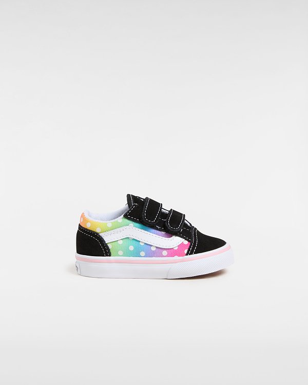 VANS Βρεφικά Παπούτσια Vans Old Skool V για Κορίτσια Glow Rainbow (Μεγέθη 20-26) ΠΟΛΥΧΡΩΜΟ