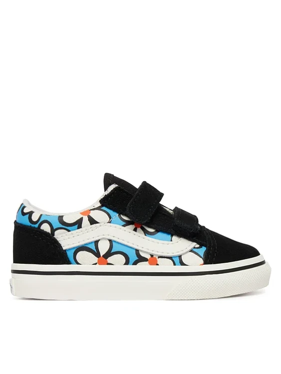 VANS Βρεφικά Παπούτσια Vans Old Skool V για Κορίτσια Black (Μεγέθη 20-26) ΠΟΛΥΧΡΩΜΟ