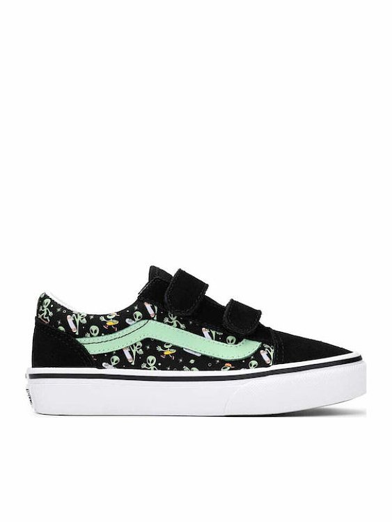 VANS Παιδικά Παπούτσια Vans Old Skool Glow για Αγόρια Cosmic Cruisers Black (Μεγέθη 27-34) ΜΑΥΡΟ