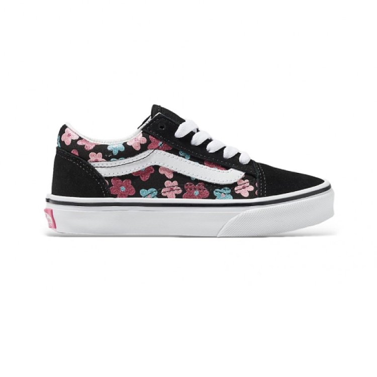 Παιδικά Παπούτσια Vans Old Skool για Κορίτσια Flowers (Μεγέθη 27-34) ΠΟΛΥΧΡΩΜΟ