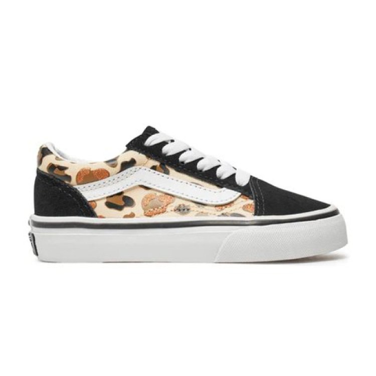 Παιδικά Παπούτσια Vans Old Skool για Κορίτσια Leopard Glitter (Μεγέθη 27-34) ΜΑΥΡΟ
