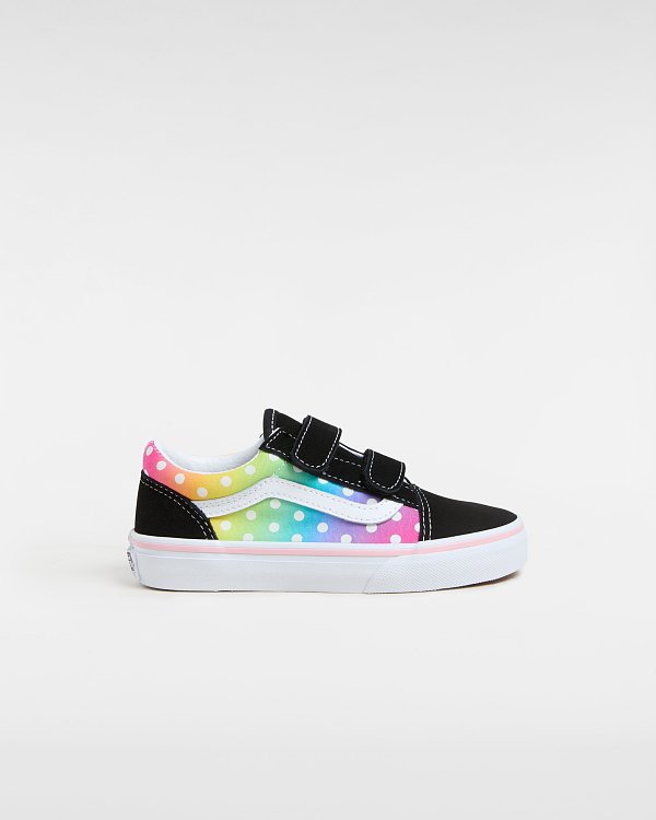 Παιδικά Παπούτσια Vans Old Skool V για Κορίτσια Glow Rainbow (Μεγέθη 27-34) ΠΟΛΥΧΡΩΜΟ