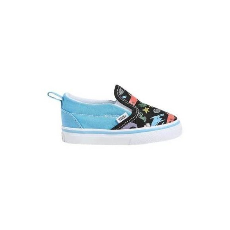 VANS Βρεφικά Παπούτσια Vans Slip On Glow Sharks για Αγόρια Blue (Μεγέθη 20-26) ΜΠΛΕ