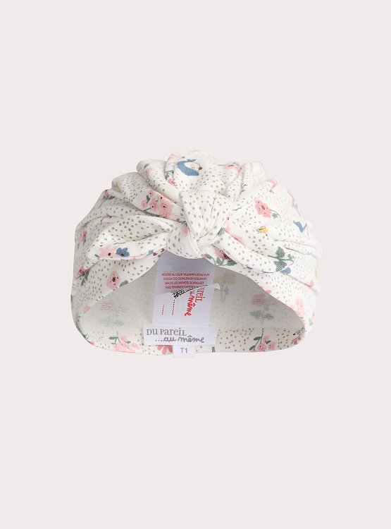 DPAM Βρεφικό Καπέλο για Κορίτσια Printed Floral ΛΕΥΚΟ