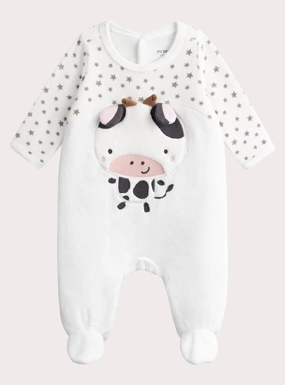 DPAM Βρεφικό Φορμάκι για Κορίτσια Starry Cow ΛΕΥΚΟ