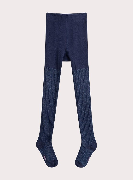 DPAM Παιδικό Καλσόν για Κορίτσια Ribbed Navy ΜΠΛΕ