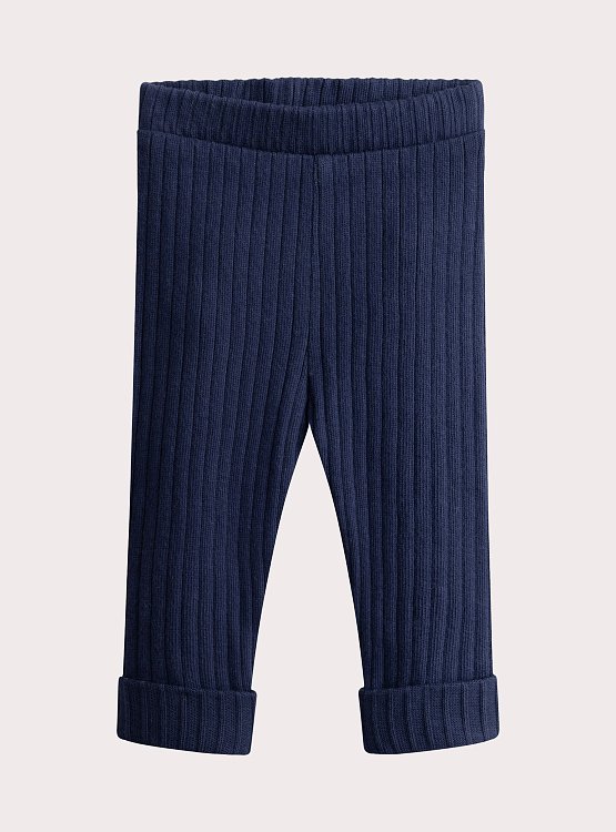 DPAM Βρεφικό Κολάν για Κορίτσια Ribbed Navy ΜΠΛΕ