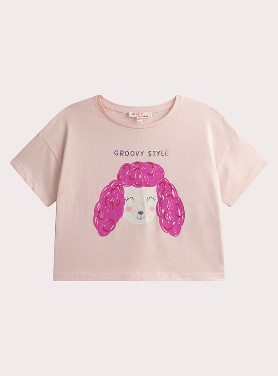DPAM Παιδική Μπλούζα για Κορίτσια Groovy Puppy ΡΟΖ