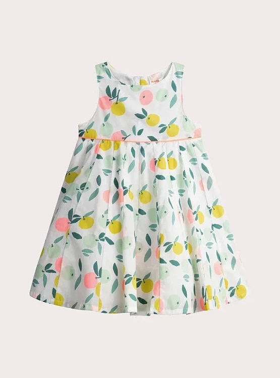 Παιδικό Φόρεμα για Κορίτσια Lemon Print ΛΕΥΚΟ - DPAM - 