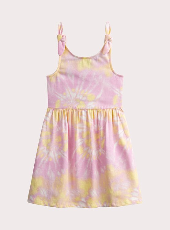 Παιδικό Φόρεμα για Κορίτσια Orange/Pink Tie-Dye ΛΕΥΚΟ - DPAM - 