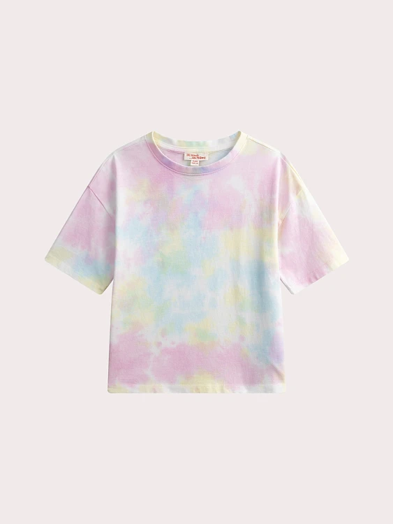 Παιδική Μπλούζα για Κορίτσια Colourful Tie Dye ΛΕΥΚΟ - DPAM - 