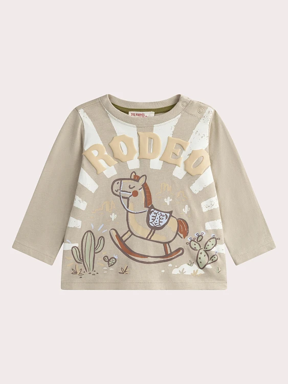 Βρεφική Μπλούζα για Αγόρια Beige Rodeo ΜΠΕΖ - DPAM - 