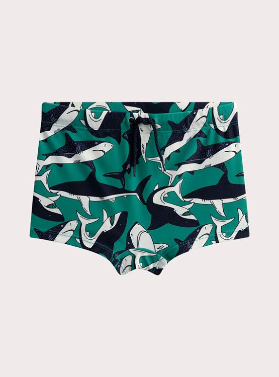 DPAM Παιδικό Μαγιό για Αγόρια Shark Print ΠΡΑΣΙΝΟ