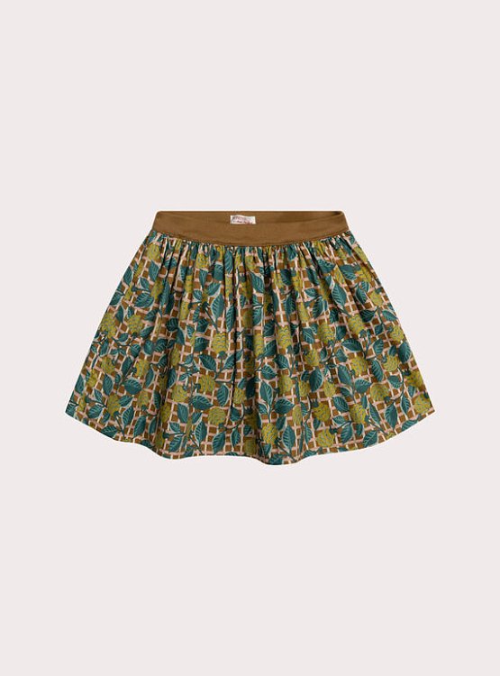 DPAM Παιδική Φούστα για Κορίτσια Brown Floral - 2 σε 1 ΠΟΛΥΧΡΩΜΟ