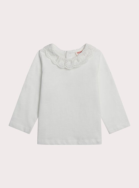 DPAM Βρεφική Μπλούζα για Κορίτσια White Embroidery ΛΕΥΚΟ