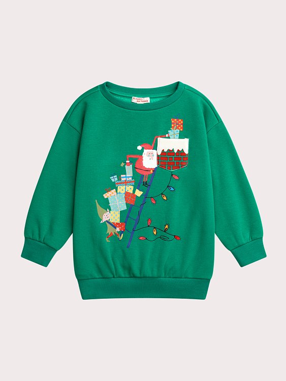 Παιδικό Φούτερ για Αγόρια Green Christmas ΠΡΑΣΙΝΟ