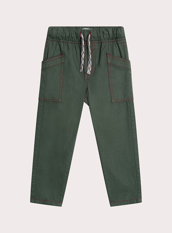 DPAM Παιδικό Παντελόνι για Αγόρια Green Stitches ΧΑΚΙ
