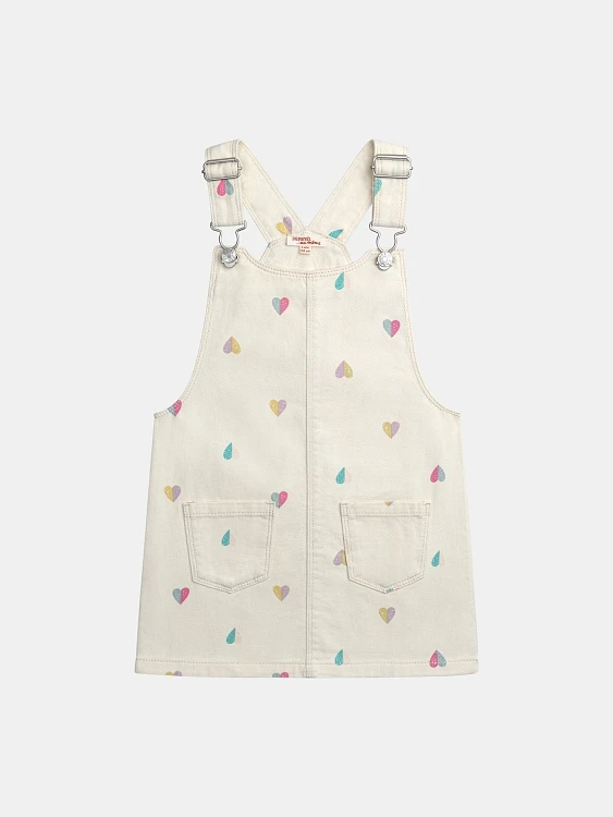 Παιδικό Φόρεμα για Κορίτσια White Dungaree ΛΕΥΚΟ - DPAM - 