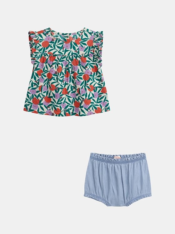 DPAM Bρεφικό Σετ για Κορίτσια Floral Look ΠΟΛΥΧΡΩΜΟ