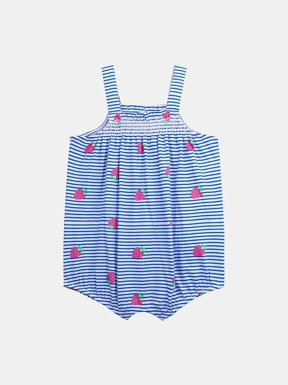 Bρεφικό Φορμάκι για Κορίτσια Striped Strawberries ΜΠΛΕ - DPAM - 