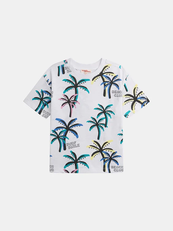 Παιδική Μπλούζα για Αγόρια Multi Palm Trees ΛΕΥΚΟ - DPAM - 