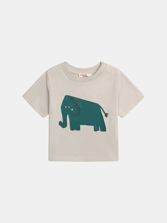 Βρεφική Μπλούζα για Αγόρια Beige Elephant ΜΠΕΖ - DPAM - 