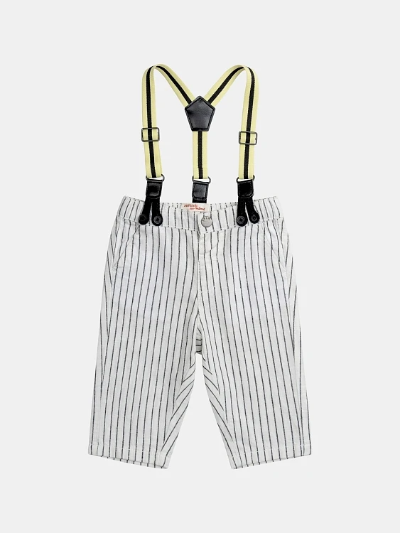Βρεφικό Παντελόνι για Αγόρια Striped Twist ΛΕΥΚΟ
