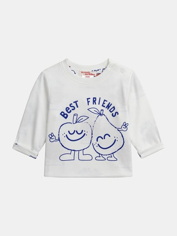 Βρεφική Μπλούζα για Αγόρια Best Friends - 2 σε 1 ΛΕΥΚΟ - DPAM - 