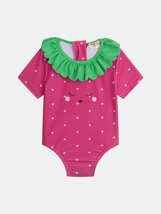 DPAM Βρεφικό Ολόσωμο Μαγιό για Κορίτσια Baby Strawberry ΡΟΖ