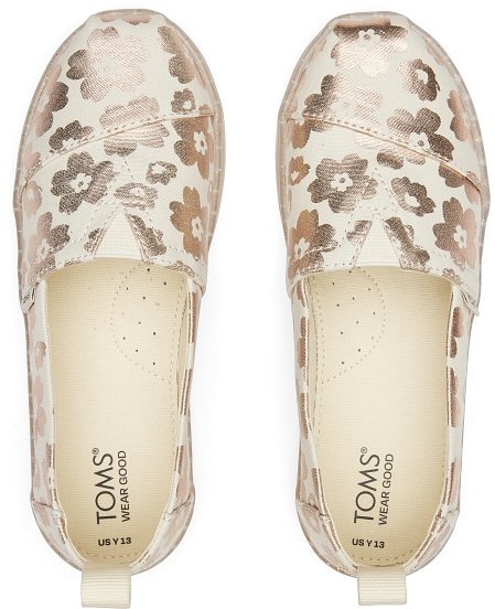 Παιδικά Παπούτσια Toms για Κορίτσια Gold Flowers