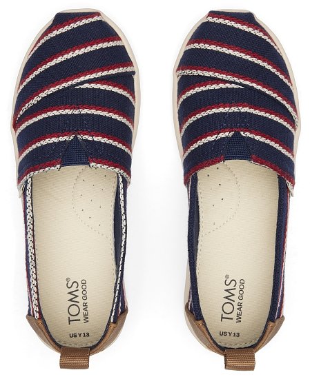Παιδικά Παπούτσια TOMS για Αγόρια Navy Stripes