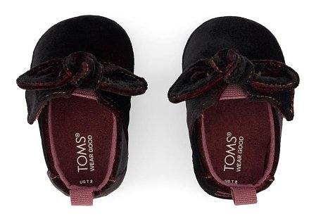 Βρεφικά Παπούτσια Toms για Κορίτσια Dark Burgundy Velvet (Μεγέθη 17,5-18,5)