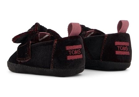 Βρεφικά Παπούτσια Toms για Κορίτσια Dark Burgundy Velvet (Μεγέθη 17,5-18,5)