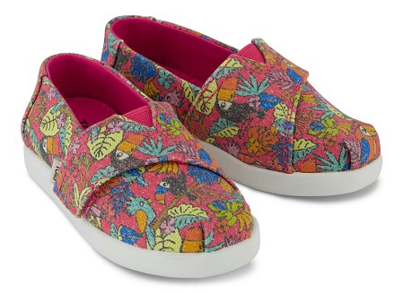 Βρεφικές Εσπαντρίγιες Toms για Κορίτσια Fuchsia Birds of Paradise (Μεγέθη 21-28,5)