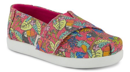 Βρεφικές Εσπαντρίγιες Toms για Κορίτσια Fuchsia Birds of Paradise (Μεγέθη 21-28,5)