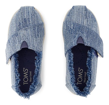 Βρεφικές Εσπαντρίγιες Toms για Κορίτσια Dark Sky Textured Denim (Μεγέθη 21-28,5)