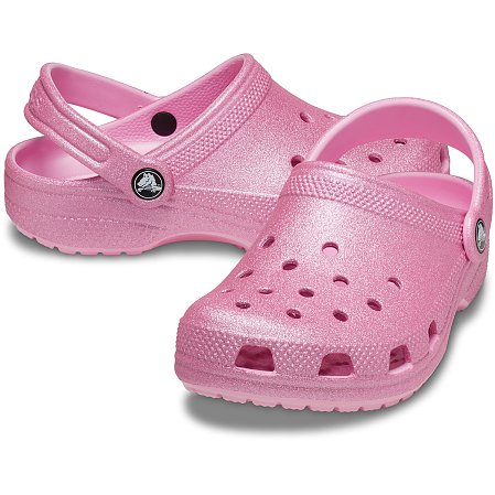 Παιδικά Σαμπό Crocs Classic Clog για Κορίτσια Pink Tweed Glitter (Μεγέθη 28-34)