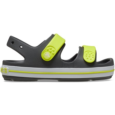 Παιδικά Σανδάλια Crocs Cruiser για Αγόρια Grey/Green (Μεγέθη 28-35)