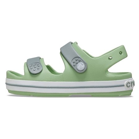 Crocs Crocband Βρεφικά Σανδάλια για Αγόρια Green Gray (Μεγέθη 19-28)