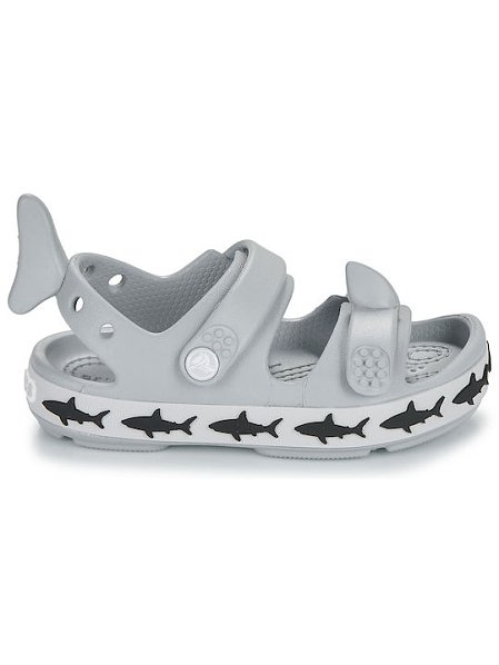 Crocs Crocband Cruiser Shark Sandal Βρεφικά Πέδιλα για Αγόρια Grey (Μεγέθη 20-28)