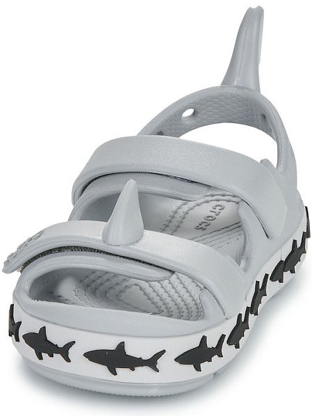Crocs Crocband Cruiser Shark Sandal Βρεφικά Πέδιλα για Αγόρια Grey (Μεγέθη 20-28)