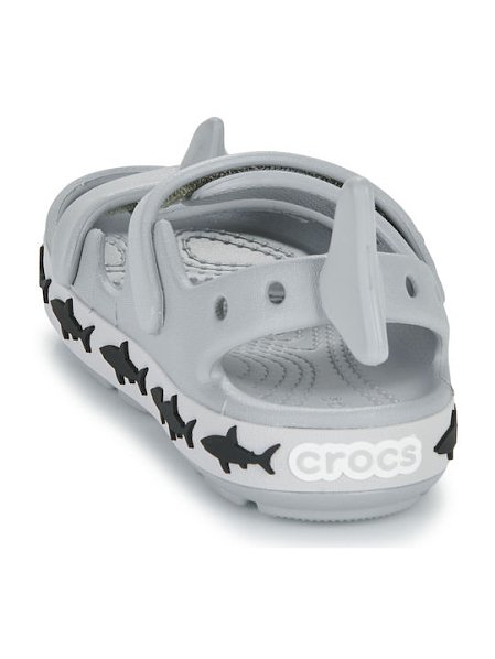 Crocs Crocband Cruiser Shark Sandal Βρεφικά Πέδιλα για Αγόρια Grey (Μεγέθη 20-28)