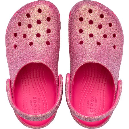 Βρεφικά Σαμπό Crocs Classic Clog για Κορίτσια Pink Iridescent Glitter (Μεγέθη 19-28)