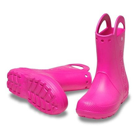 Παιδικές Γαλότσες Crocs Handle Rain Pink Crush (Μεγέθη 28-31)