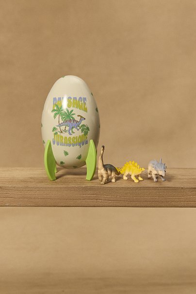 Παιδικό Πασχαλινό Αυγό για Αγόρια με Σούπερ Παιχνίδι - Beige Dino