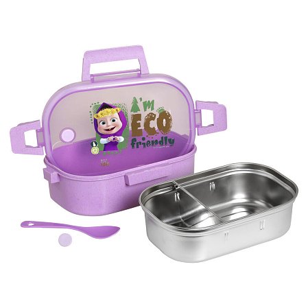 Βρεφικό Ανοξείδωτο Δοχείο Φαγητού Ecolife Masha 2 Θέσεων 900ml