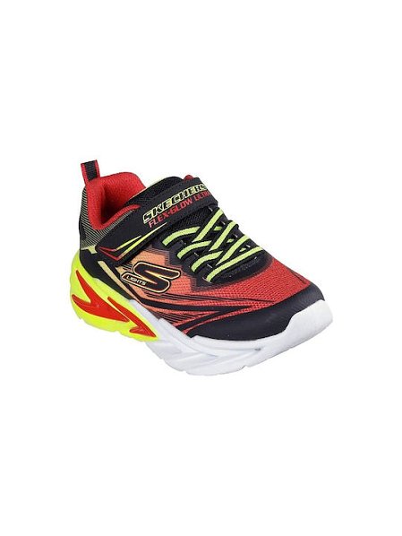 Παιδικά Παπούτσια Skechers Flex Glow Ultra για Αγόρια Black/Red (Μεγέθη 27-35)