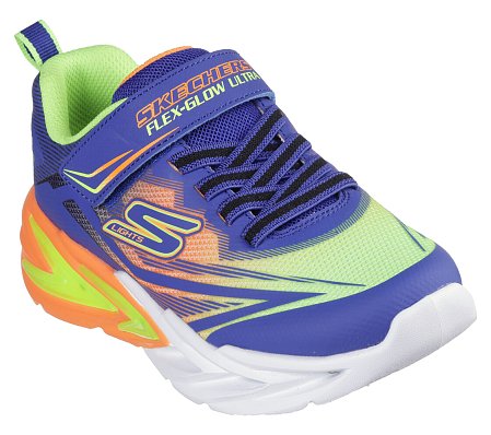 Παιδικά Παπούτσια Skechers Flex Glow Ulta για Αγόρια Blue/Multi (Μεγέθη 27-35)
