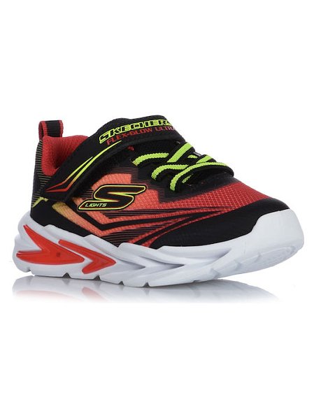 Βρεφικά Παπούτσια Skechers Jr Glow Ultra για Αγόρια Black/Red (Μεγέθη 22,5-26,5)